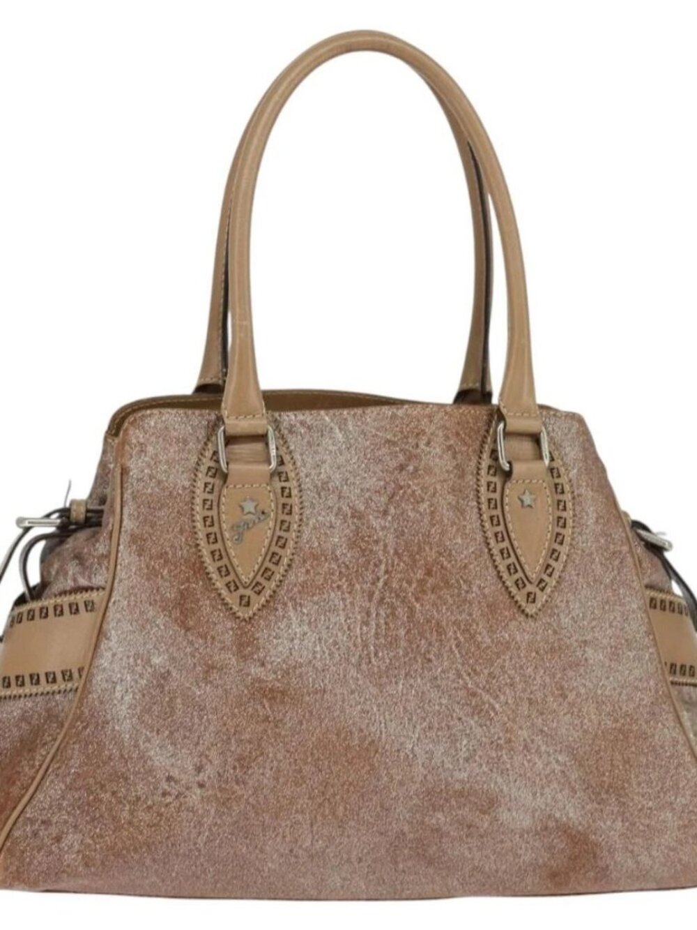 FENDI Etnico Hand Bag Leather Pink Auth - Picture 2 of 16